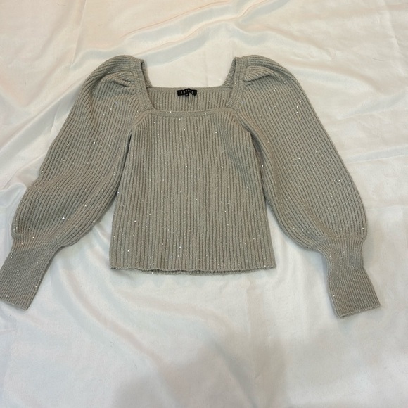 1.State Womens Shimmer Ribbed Pullover Sweater - Picture 3 of 7
